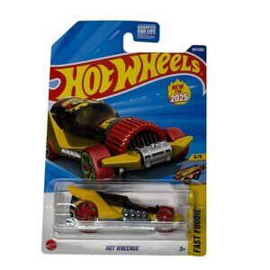 2025 Hot Wheels Hot Wheengs Fast Foodie Yellow Red Diecast Car New